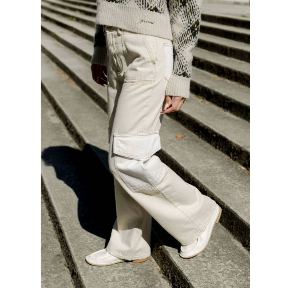 GANNI | Angi Ecru Denim Jeans Egret 28